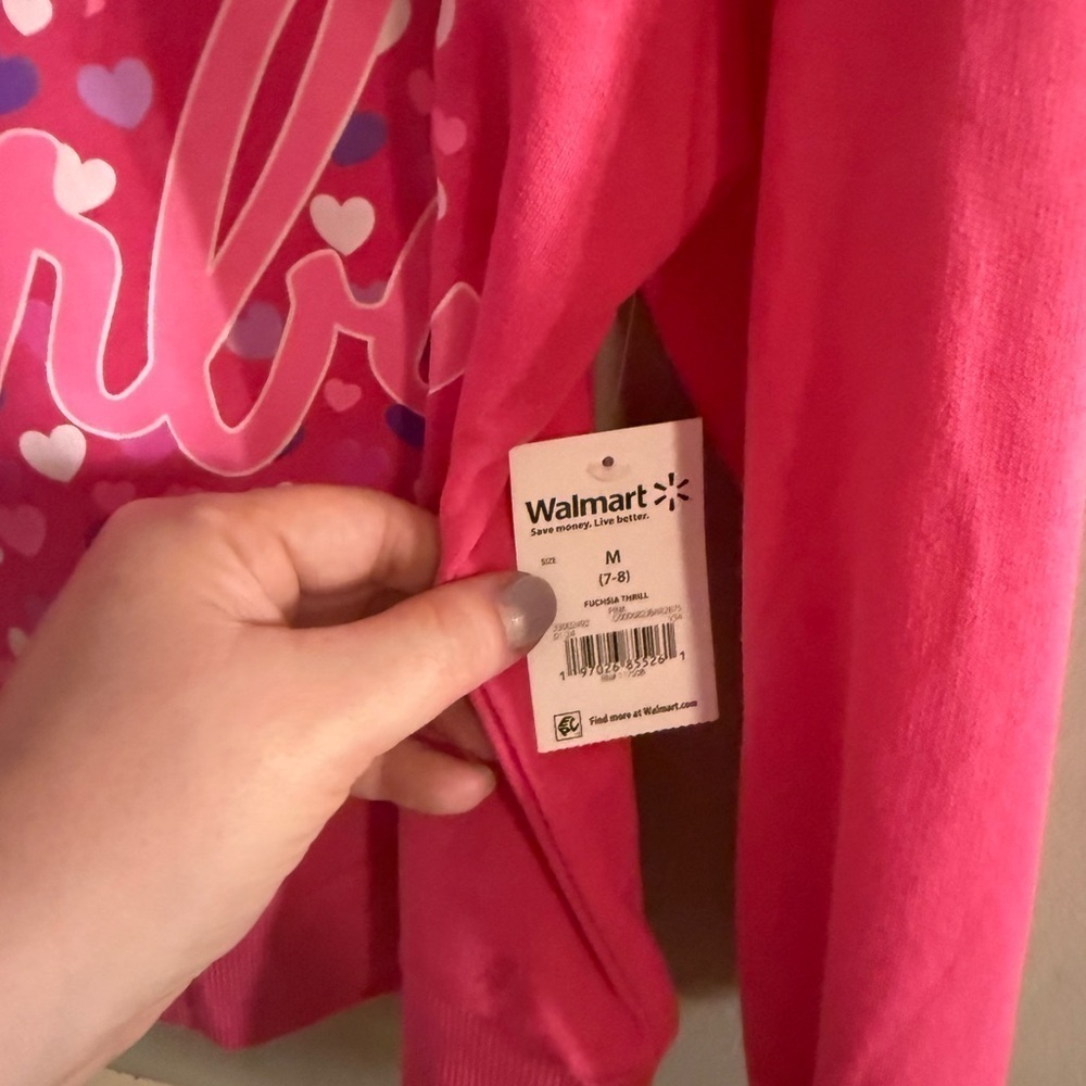 NWT Barbie Pink and Purple Crew Neck Sweatshirt - Picture 4 of 7